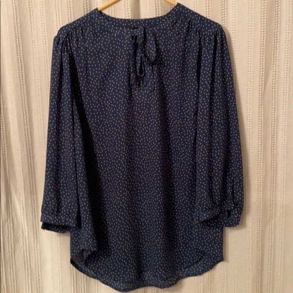 torrid Tops - Green With Mustard Yellow Polka Dot Torrid Blouse